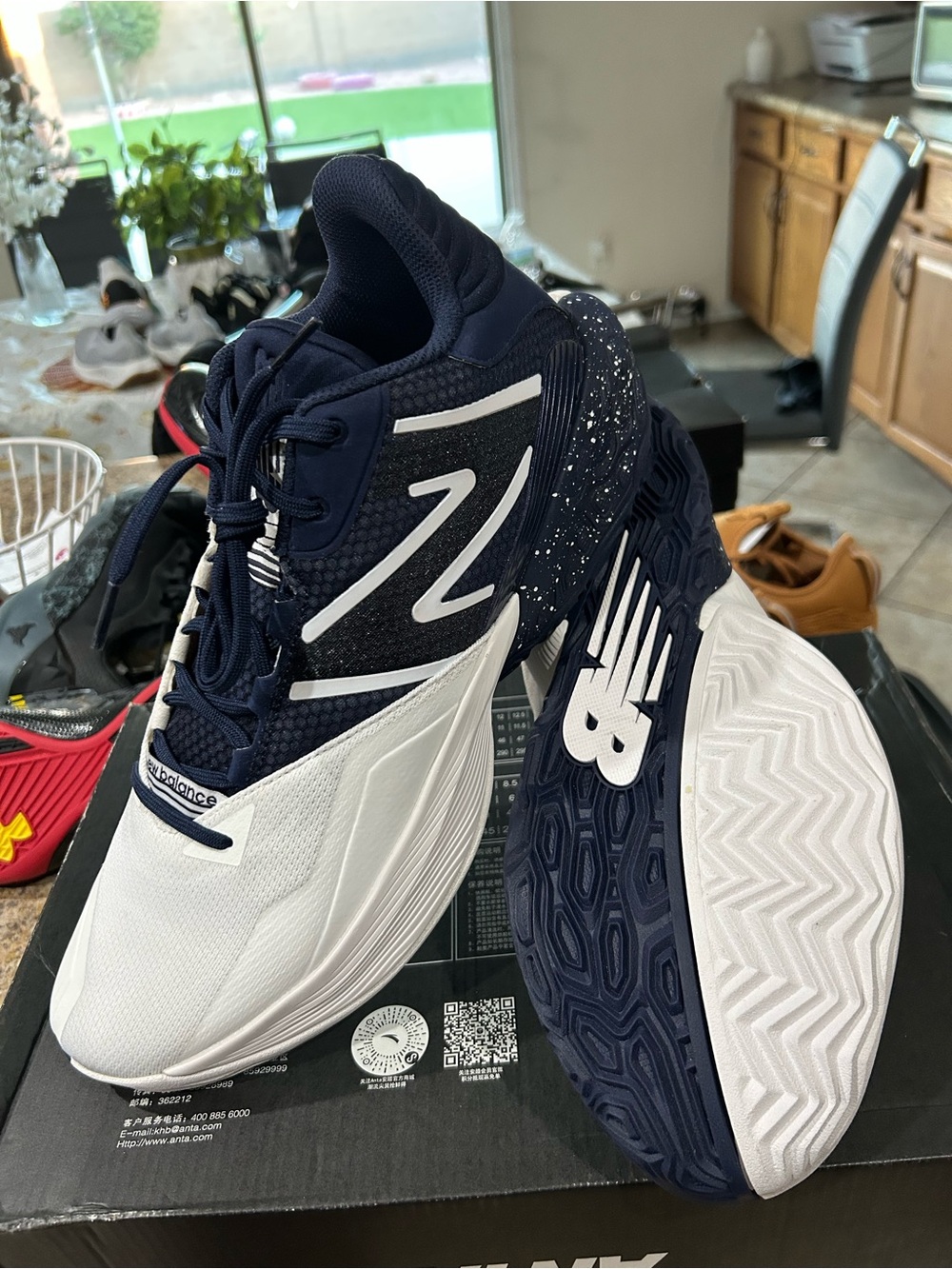 NEW BALANCE TWO WXY V4 'OPTIC WHITE TEAM NAVY MEN SHOES SZ 14 new no box